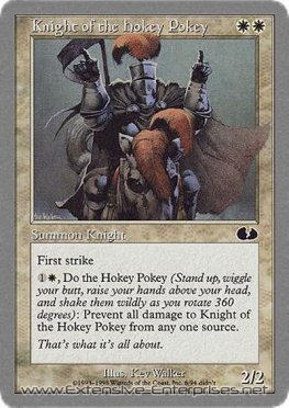 Knight of the hokey Pokey