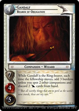 Gandalf, Bearer of Obligation