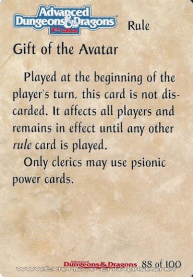 Gift of the Avatar