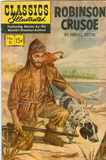 Classics Illustrated #10 Robinson Crusoe (HRN 167 5/1965)