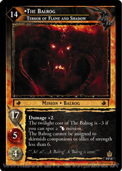 Balrog, Terror of Flame and Shadow