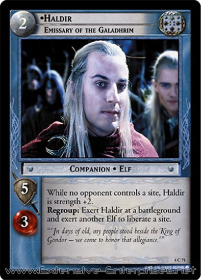 Haldir, Emissary of the Galadhrim