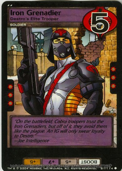 Iron Grenadier, Destro\'s Elite Trooper