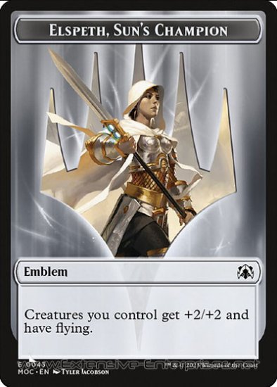 Elspeth, Sun\'s Champion Emblem (Commander Token #043)