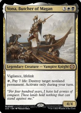 Vona, Butcher of Magan (Commander #293)