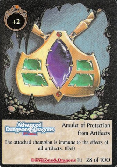 Amulet of Protection from Artifacts