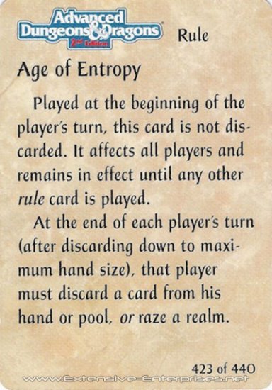 Age of Entrophy