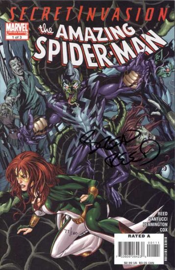 Secret Invasion: Amazing Spider-Man #1 (Signed by Brian Reed) - Click Image to Close