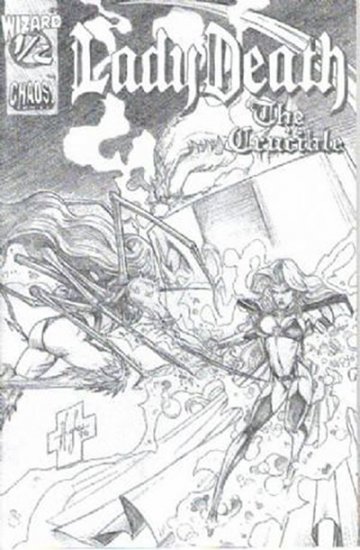 Lady Death: The Crucible #1/2 (Wizard Cloth Variant)