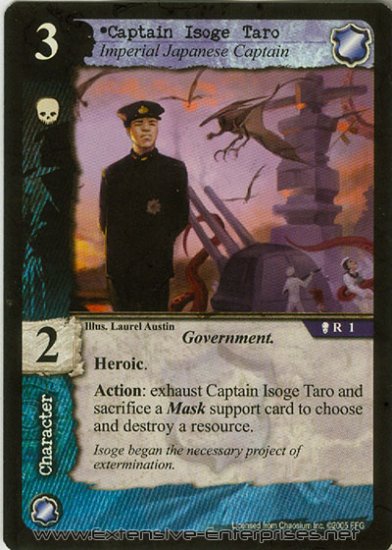 Captain Isoge Taro, Imperial Japanese Captain