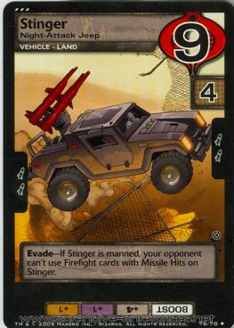 Stinger, Night-Attack Jeep