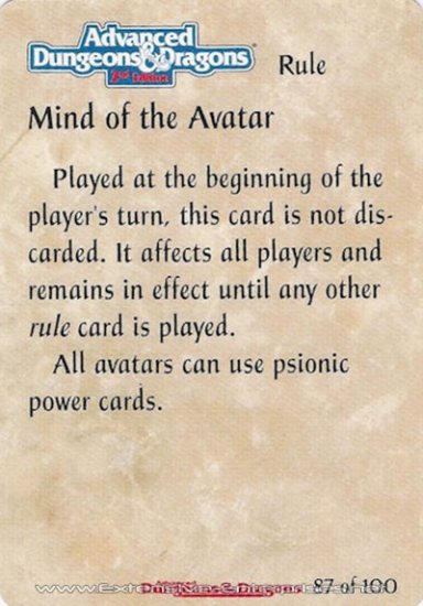 Mind of the Avatar