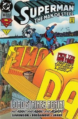 Superman: The Man of Steel #30 (Poly Bagged w/ Vinyl Clings)