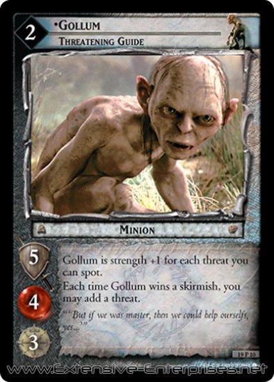 Gollum, Threatening Guide