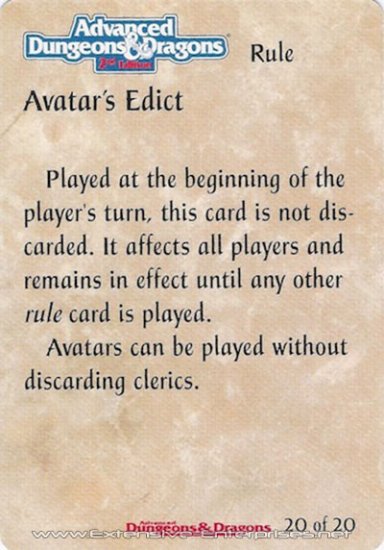 Avatar\'s Edict