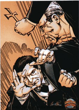 Prof. Van Helsing confronts Count Dracula in a drama... #9